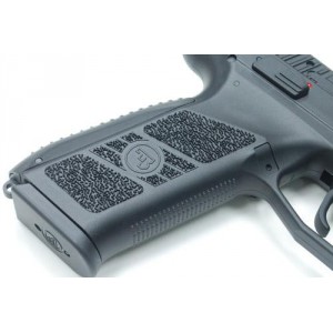 Страйкбольный пистолет KJW CZ P-09 Black GBB, черный, металл, удлиненный ствол, резьба P-09.CO2 TBC